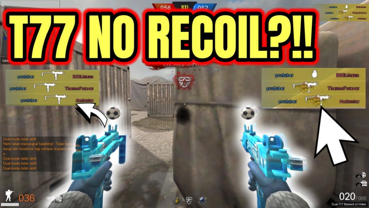 T77 NO RECOIL VS SENJATA ANEH??? SAKIT BANGET PADAHAL GUA DUAL! -Pointblank Indonesia