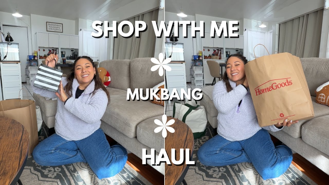 Shop with me, mukbang, and haul