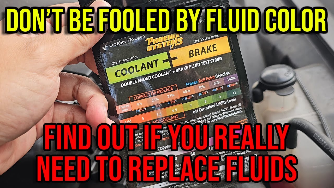 KNOW EXACTLY WHEN TO CHANGE YOUR BRAKE FLUID AND COOLANT WITH THESE TEST STRIPS.