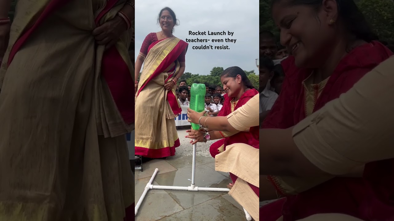 Water Rocket launch by government school teachers at Capital High School, Unit-3 Bhubaneswar