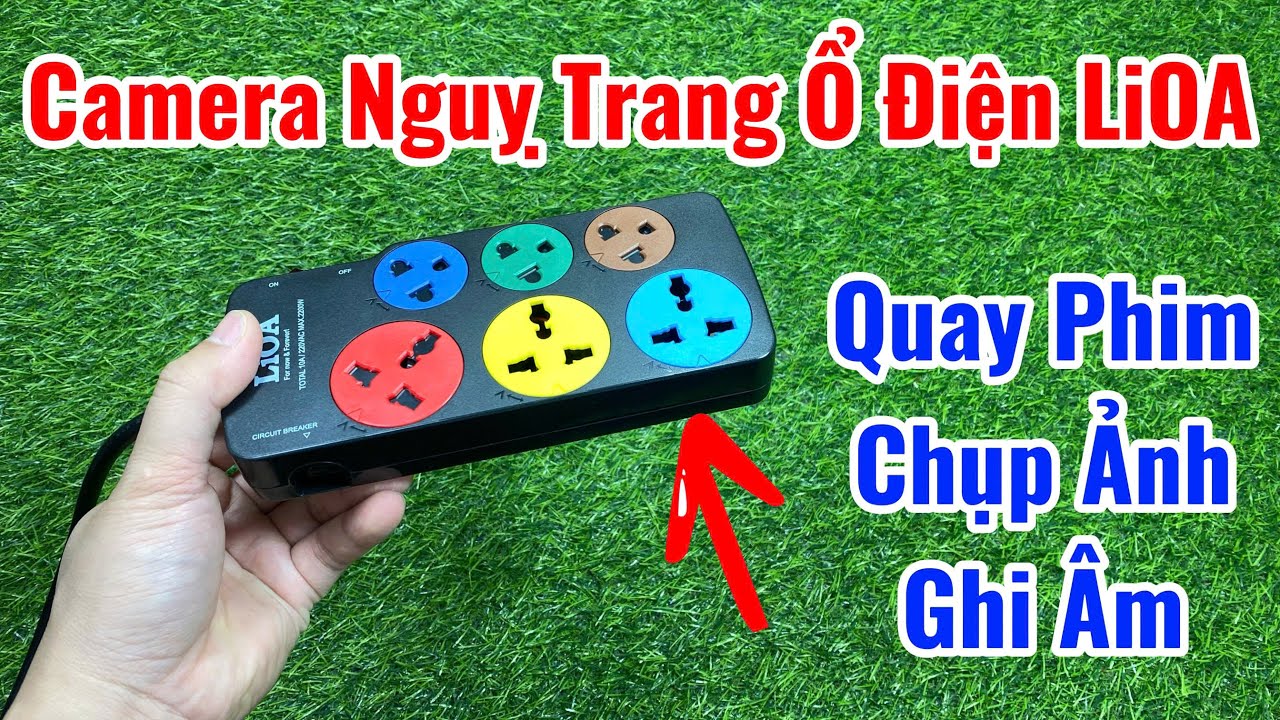 Camera Ổ Cắm Điện LIOA Đa Năng 6 Chấu - Quay Phim Chụp Ảnh 4K Siêu Nét - Kết Nối ĐT Xem Từ Xa Qua 4G
