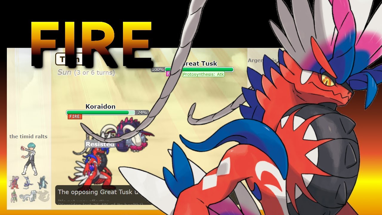 Fire Type Koraidon is FLAMES!