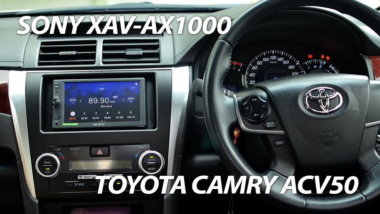 Sony XAV-AX1000 installed in the Toyota Camry ACV50 5th Gen
