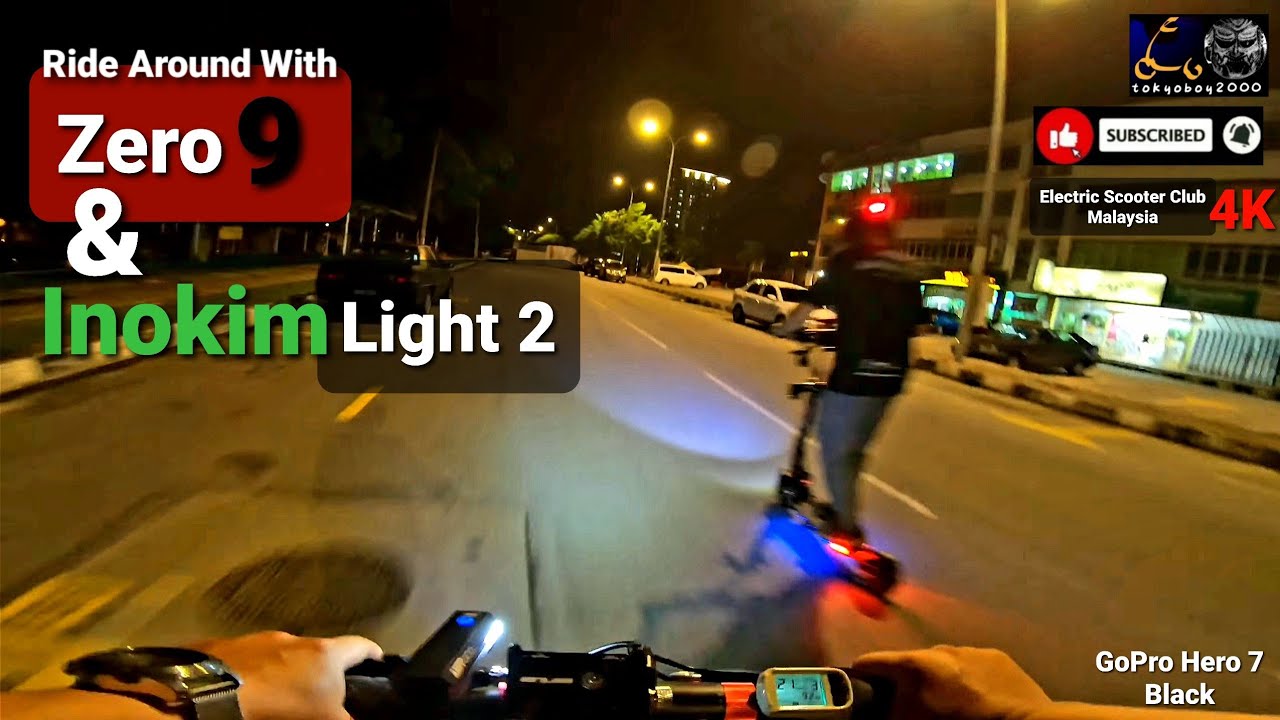 Zero 9 2020/ Ночная поездка с Inokim Light 2 в районе Сетапак / GoPro Hero 7 Black / 4K 30 кадров...