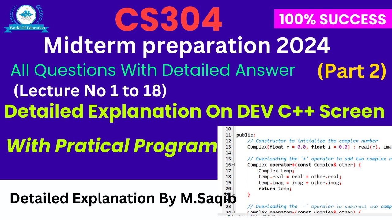 cs304 midterm preparation 2024| cs304 midterm preparation |cs304 midterm subjective preparation