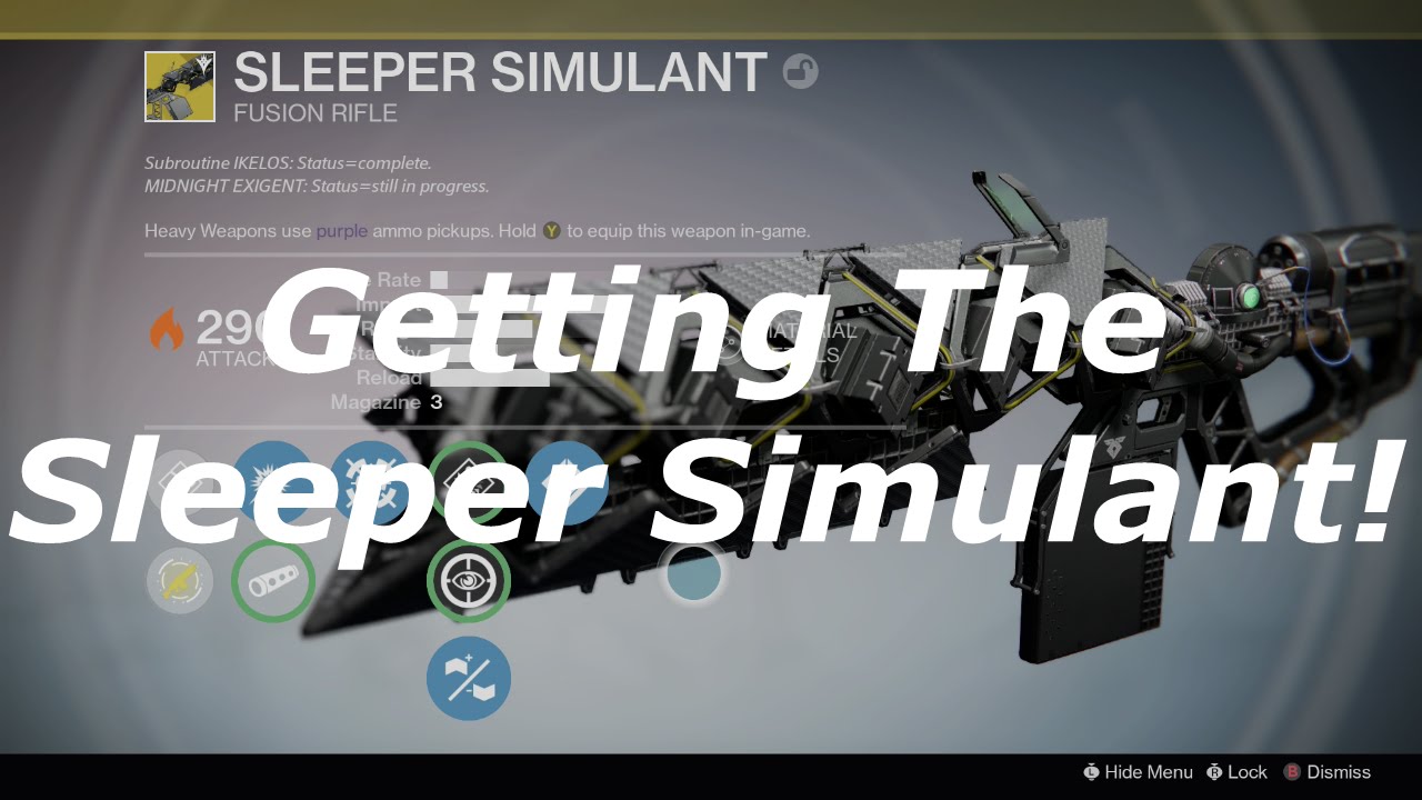 Destiny Getting The Sleeper Simulant Exotic Heavy Fusion Rifle! The Sleeper Stirs Quest!