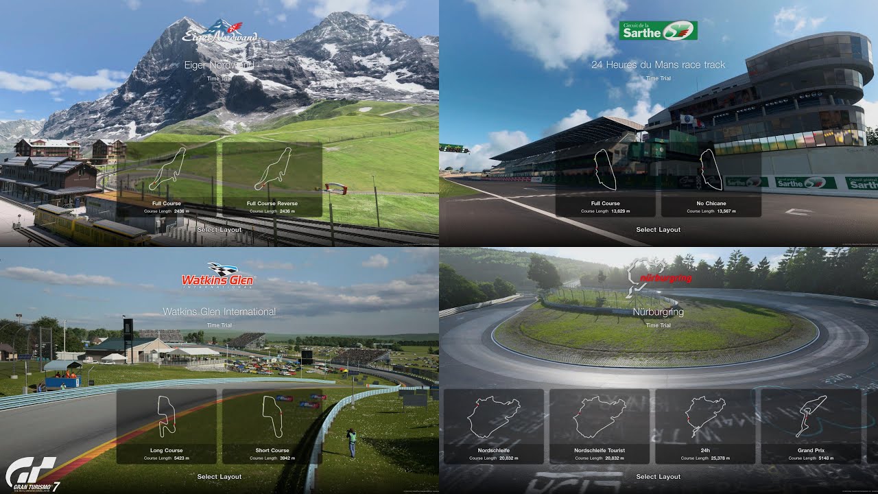 Gran Turismo 7 | All Track List 39 Courses/117 Layouts (As June 2025 Update) [4K PS5Pro]