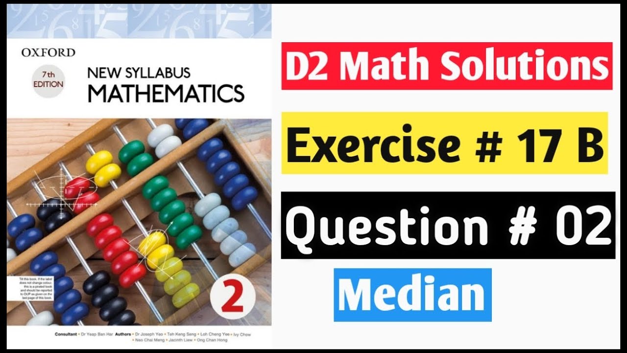 Exercise 17b Question no 2 D2 Oxford New Syllabus Mathematics Book 2 || Chapter 17 ||