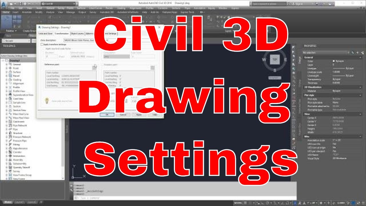 Civil 3D Drawing Settings