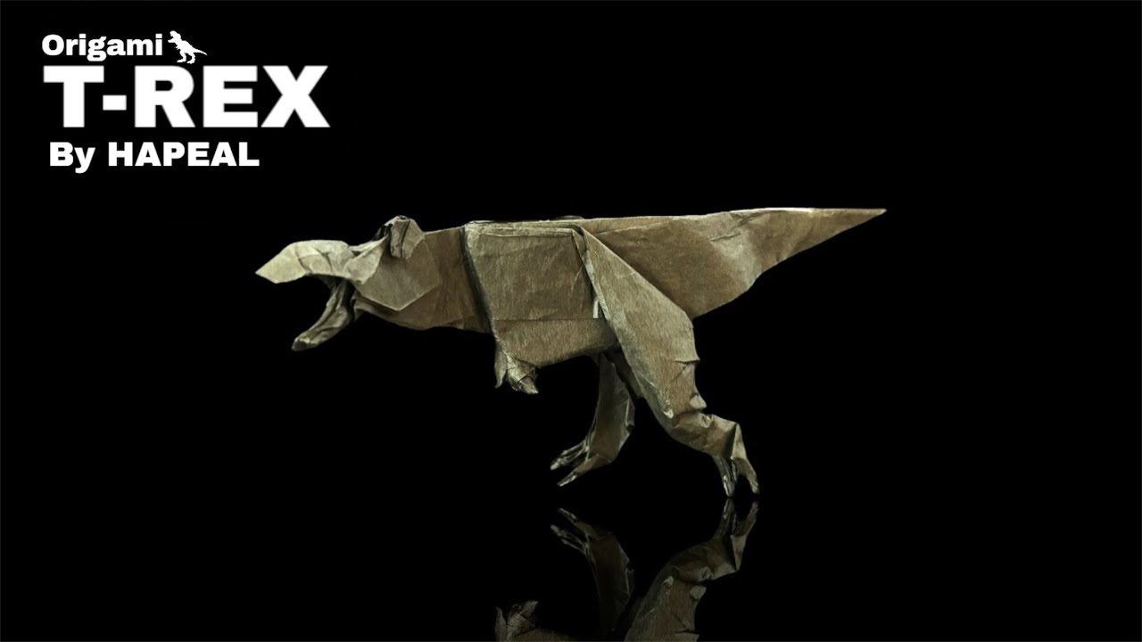 【折り紙】ティラノサウルスの折り方/T-REX Origami