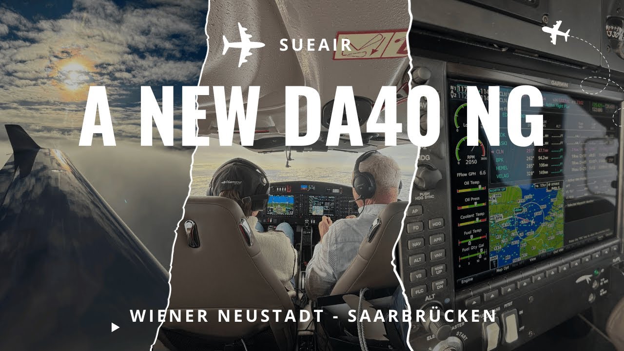 Diamond DA40 NG ferry flight - Wiener Neustadt to Saarbruken