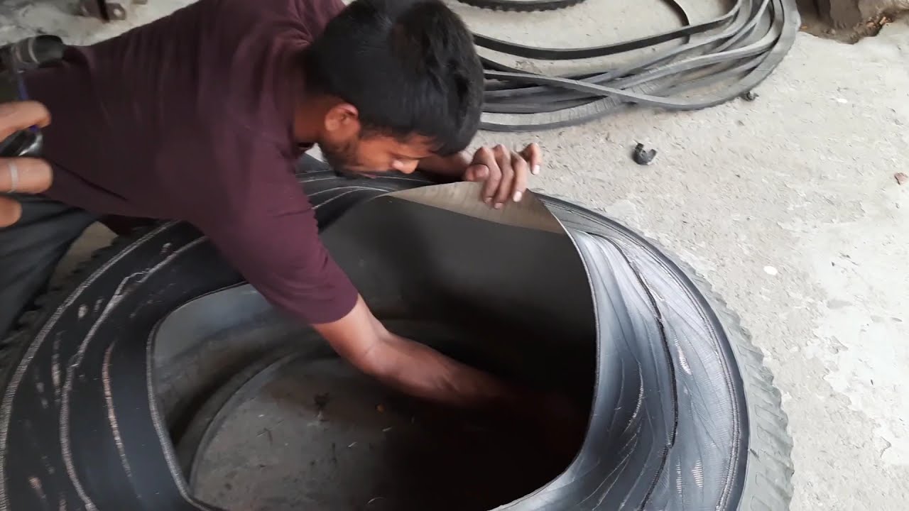 Manual Tires Cutting Technique with Simple knife