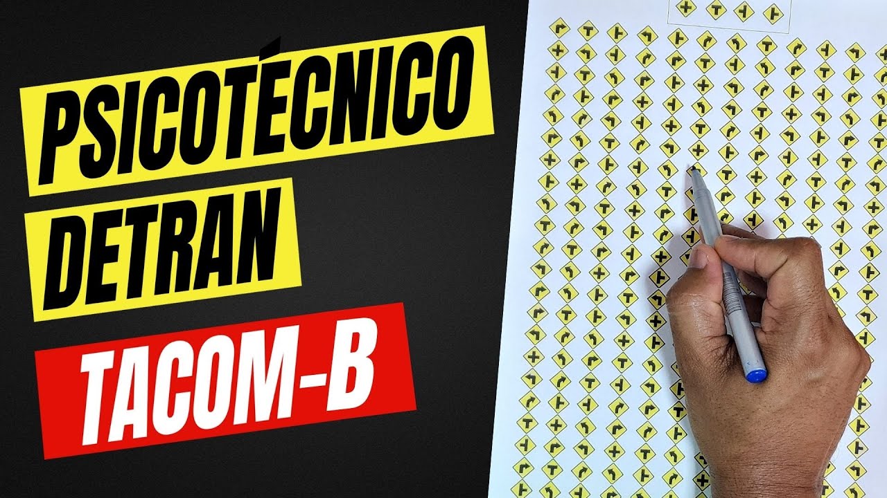 PSICOTÉCNICO DETRAN 2025 - COMO PASSAR NO TESTE TACOM-B (Atenção Concentrada)