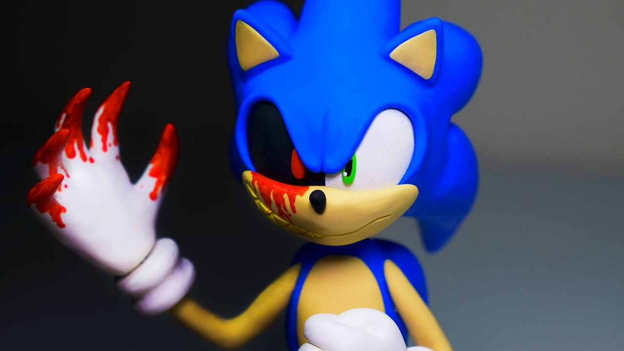 SONIC transforming into SONIC.EXE ➤ CreepyPasta Polymer clay Tutorial