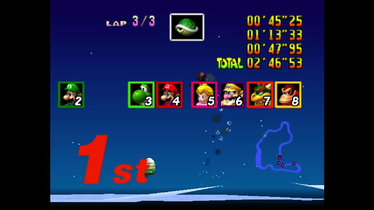Mario kart 64 (Flower cup) 300cc but it’s X-1