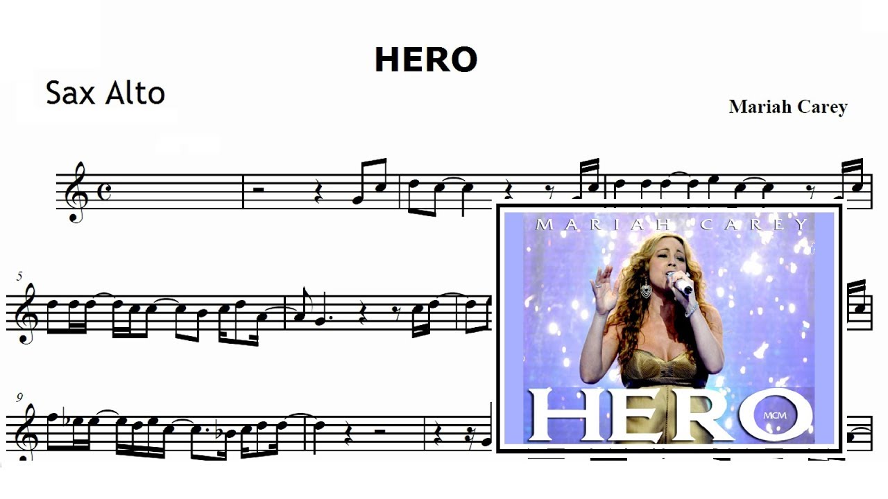 Hero - Mariah Carey Partitura Sax Alto