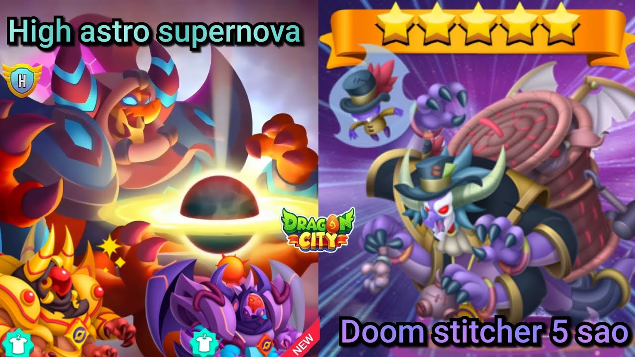 Doom stitcher 5 sao, events hvip mới | DRAGON CITY #dragoncity #games #viralvideo 