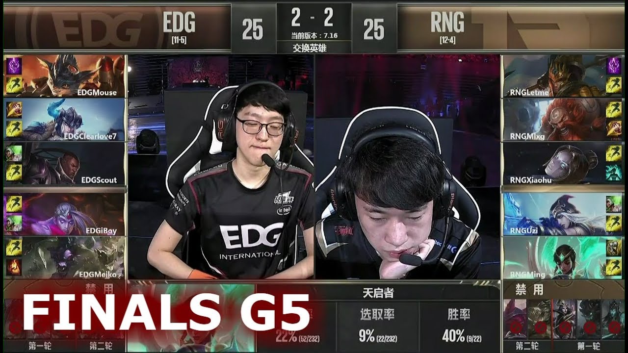 EDG vs RNG Game 5 | Grand Finals of S7 LPL Summer 2017 | Edward Gaming vs Royal Never Give Up G5