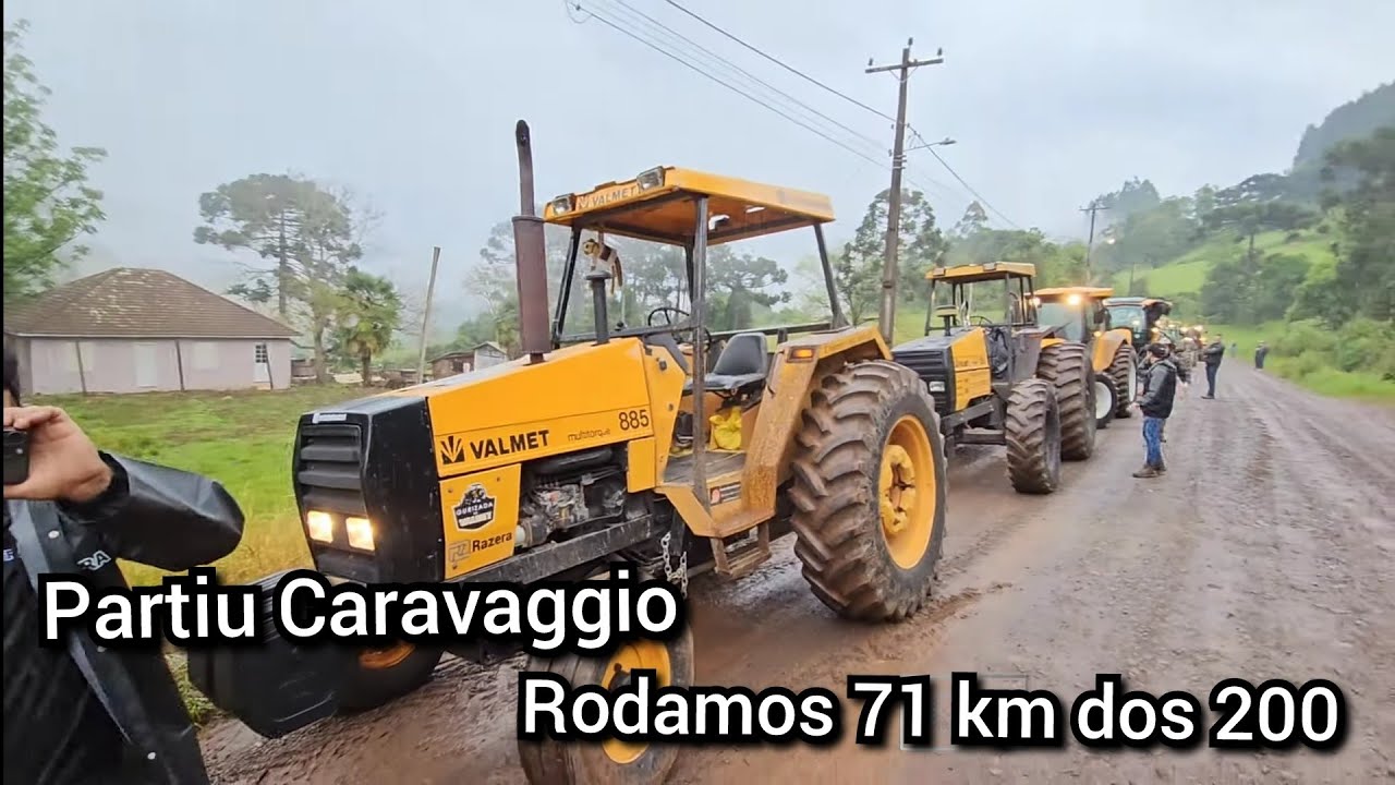 Primeiro Desafio 71 Km do Primeiro Dia Viajando de Trator No Rs