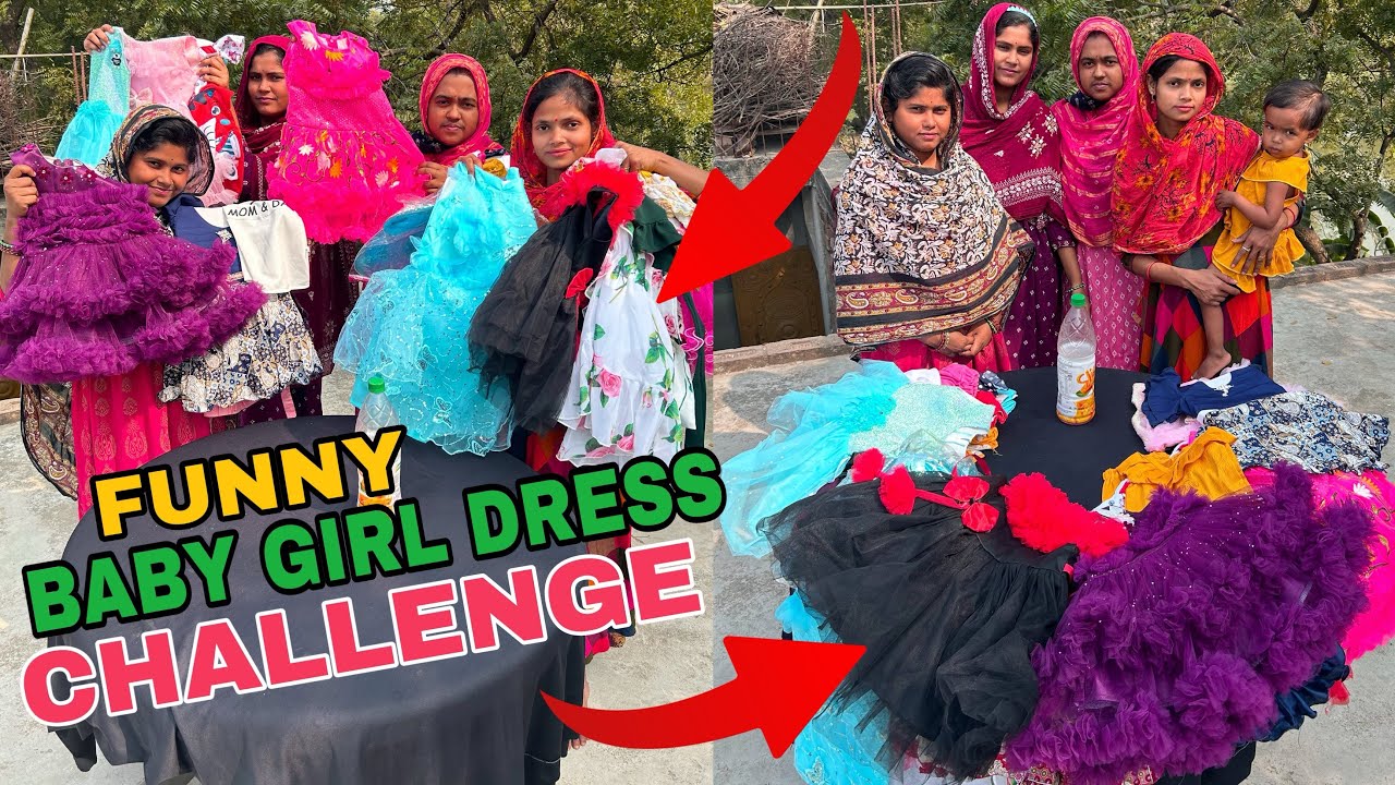 Funny Cute Baby Girl Dress Challenge With My Family 😍🔥#challenge #dress #viral