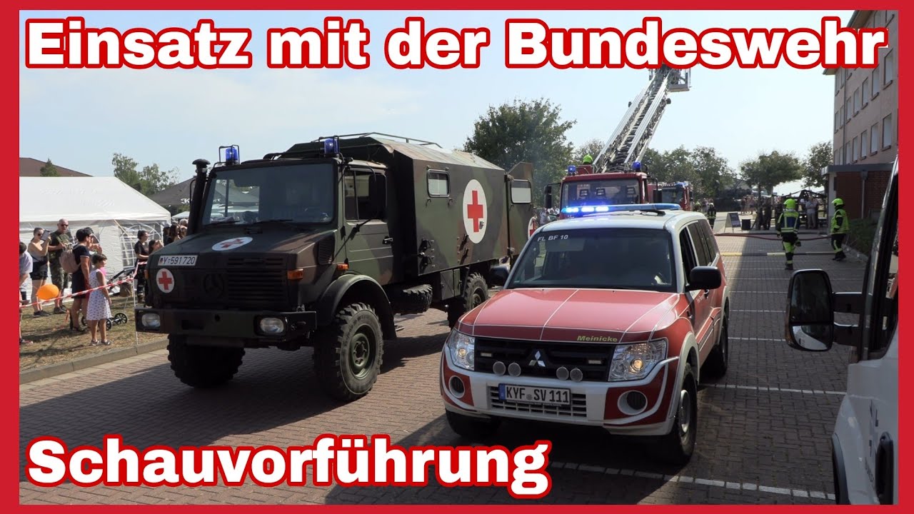 ⚠️BRAND IN DER KYFFHÄUSER KASERNE🔥🆘️Vorführung zum Tag der offenen Tür🚒Feuerwehr➕️Bundeswehr🚑🚨