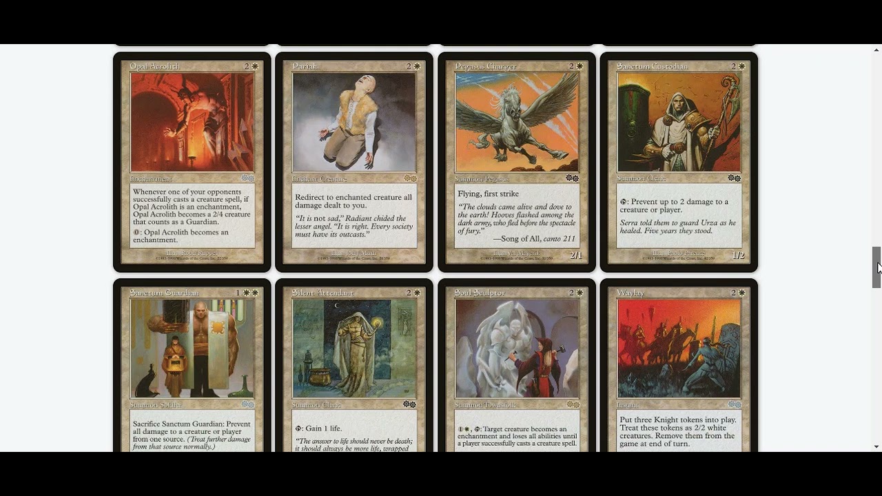 Urzas Saga White Set Review