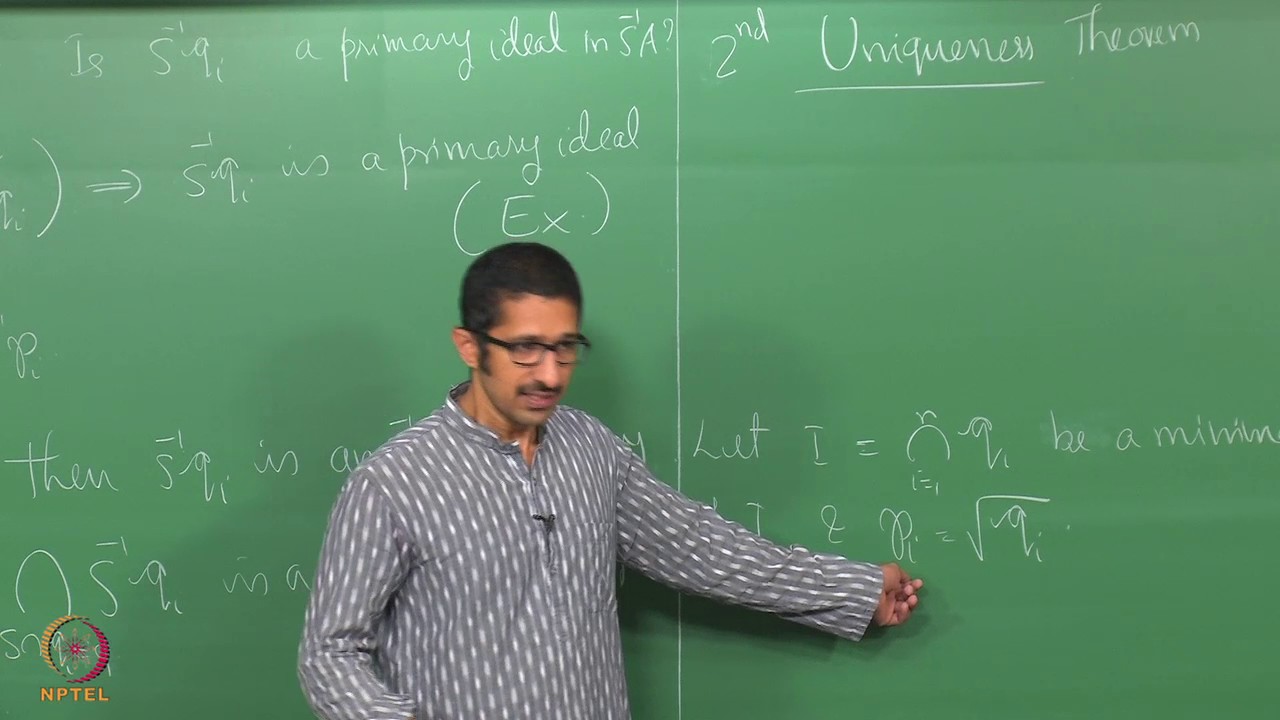 Lecture 34 - Second Uniqueness Theorem, Artinian Rings