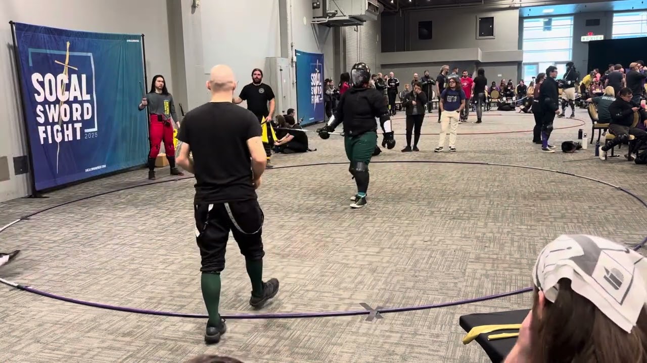 SoCal swordfight tier B longsword pools Jack Seyler vs Elora Hickman