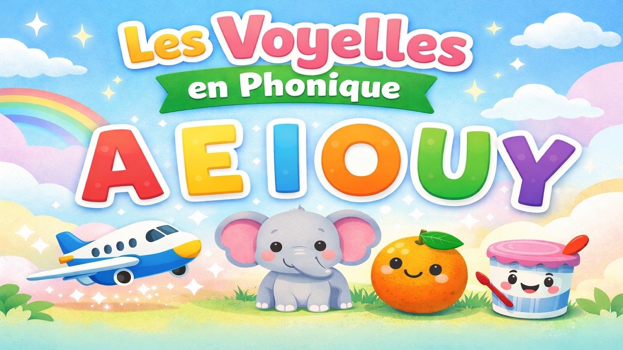 Les voyelles en phonique A E I O U Y | Apprendre le français pour enfants