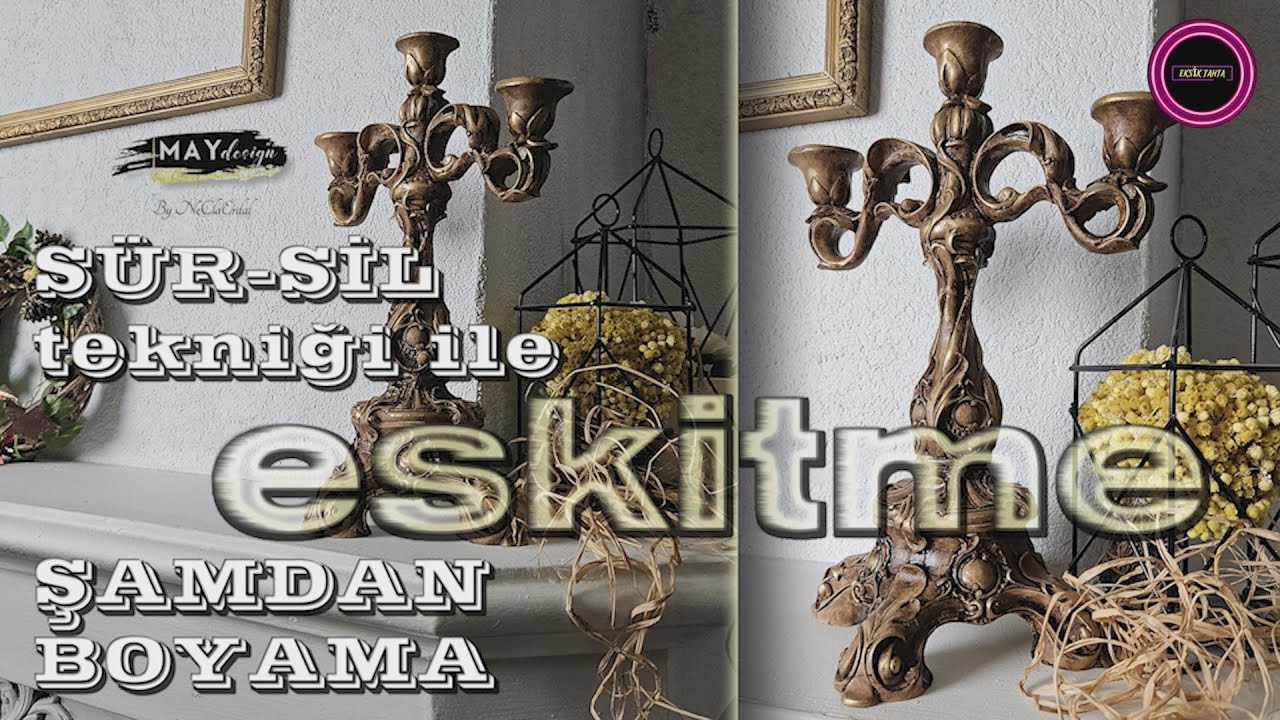 SÜR-SİL Tekniği İle Şamdan Boyama - ESKİTME (Maydesign)