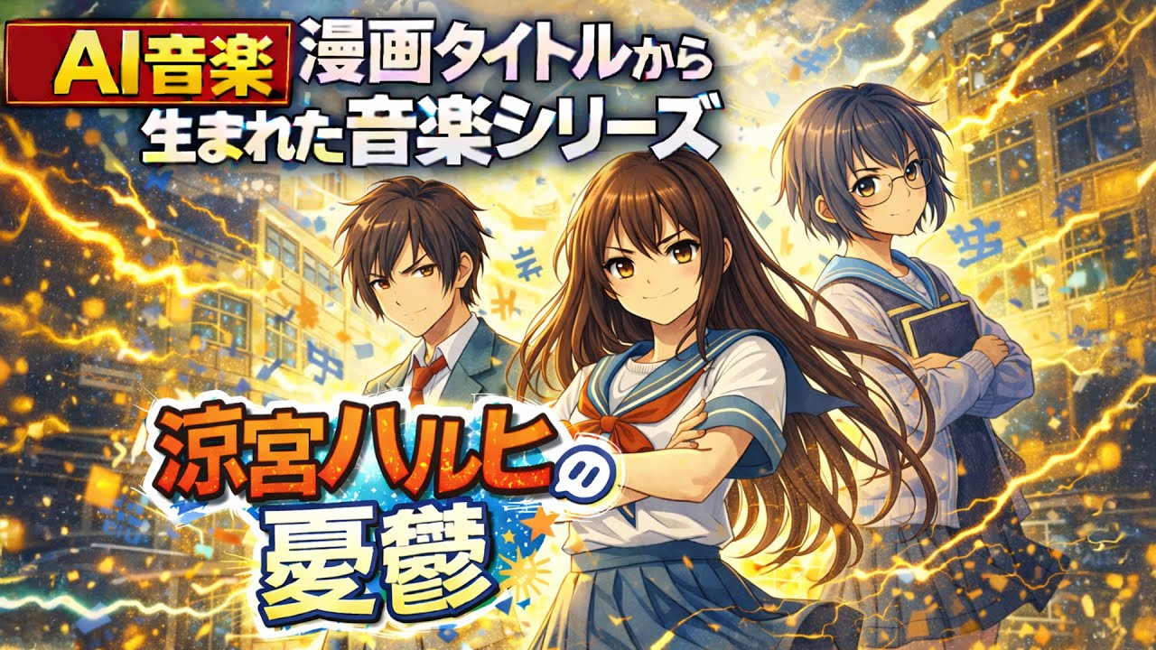 AIが「涼宮ハルヒの憂鬱」という漫画タイトルから連想した楽曲 | Inspired by the Manga Title “The Melancholy of Haruhi Suzumiya”