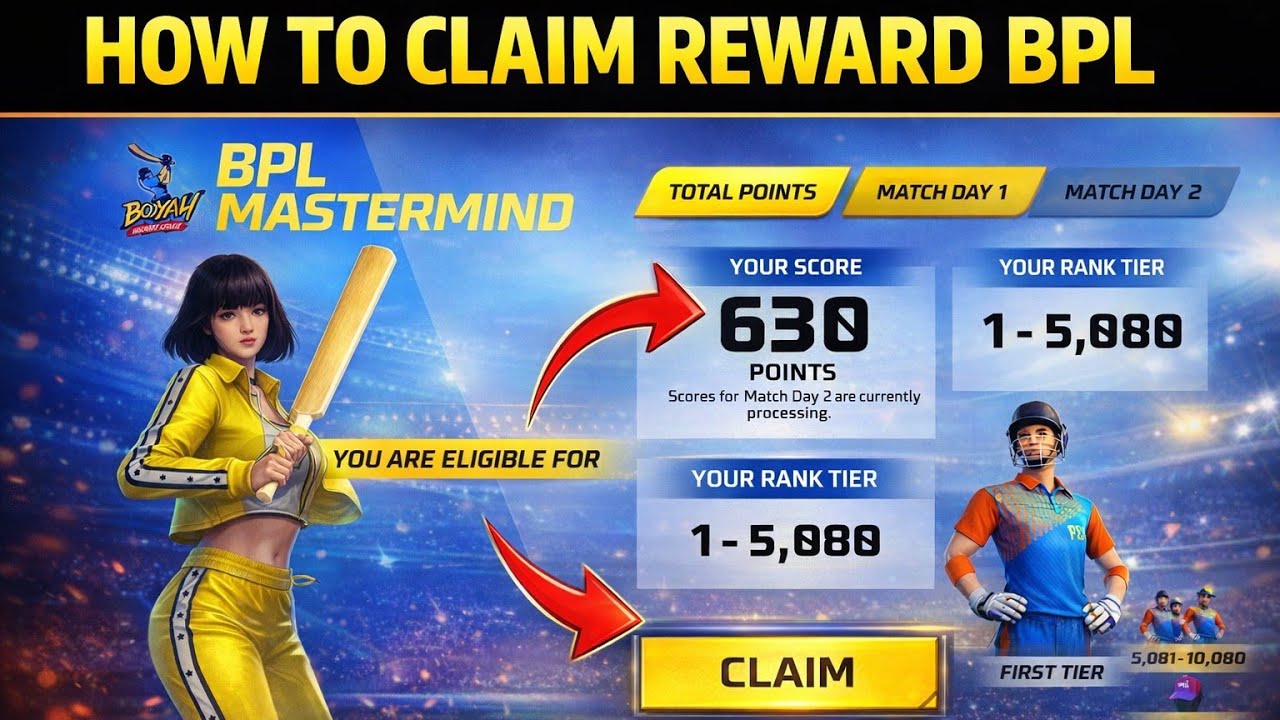 BPL Mastermind Reward Claim Kaise Kare Free Fire | How To Complete BPL Mastermind Event Free Fire 
