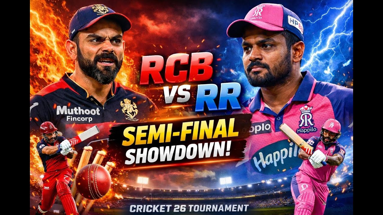 🔴LIVE : RCB VS RR IPL TOURNAMENT SEMI FINALS CRICKET 26