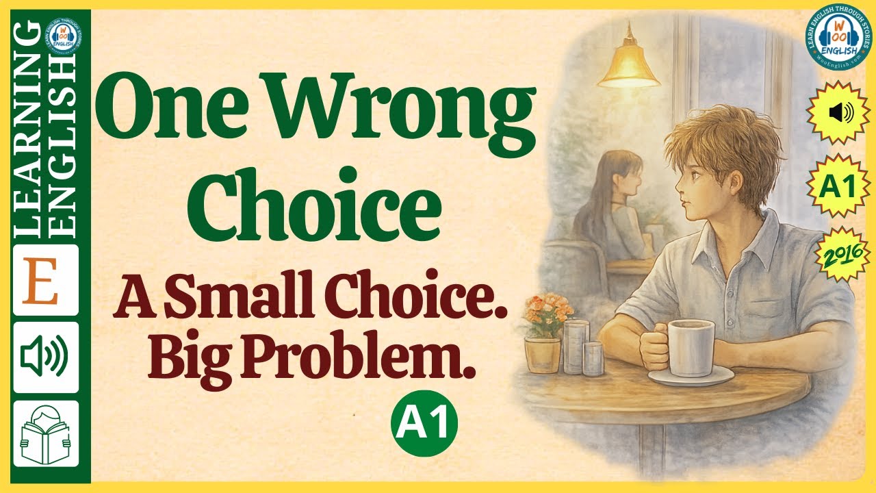 Learn English Through Story — The Wrong Choice | A1 Beginner English Story with Pictures