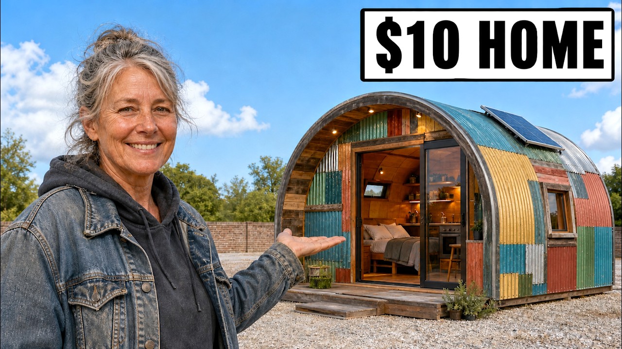 Homeless Woman Turned $10 Scrap Shelter Into Fully Running Luxury Cabin