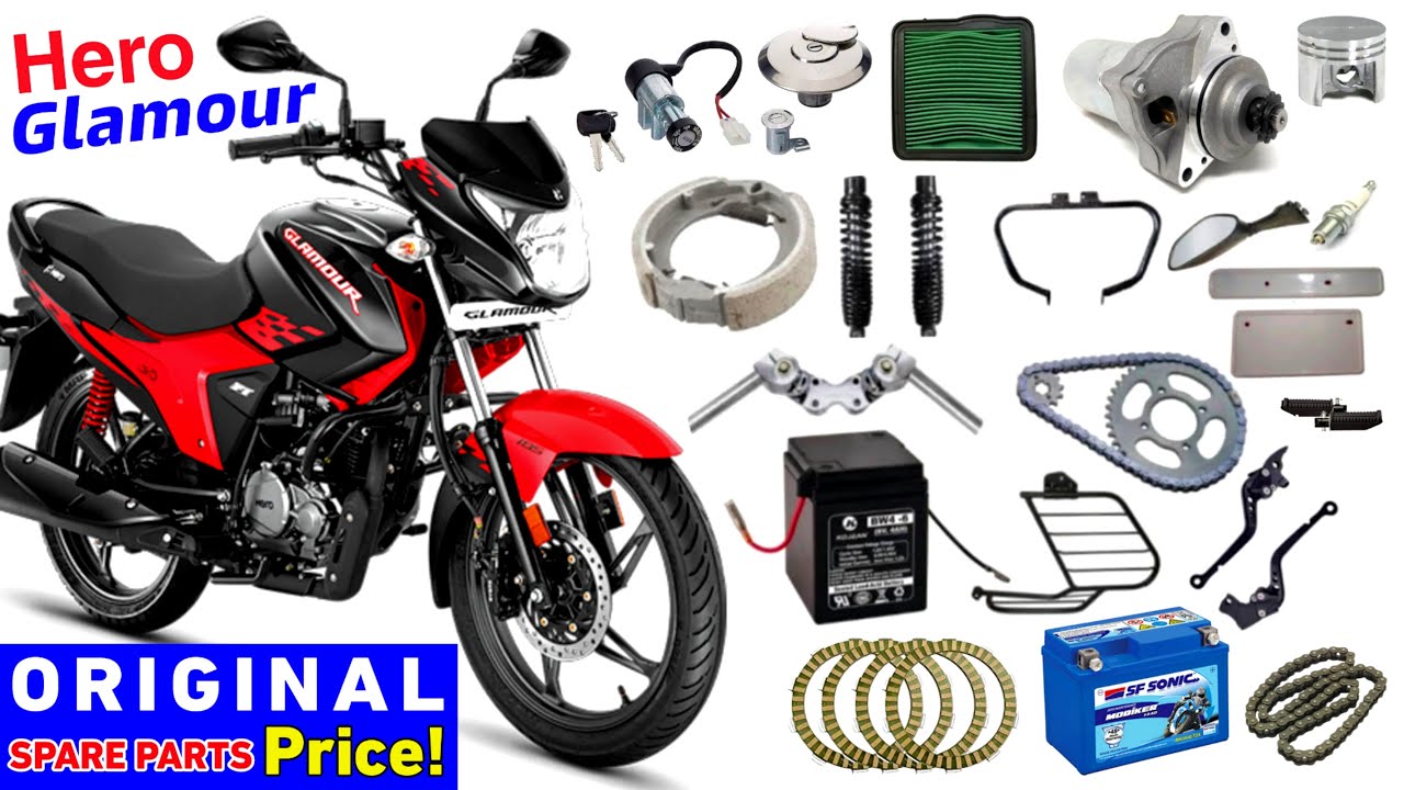 Hero Glamour Fi BS6 Genuine Spare Parts Price || #youtube bikespareparts