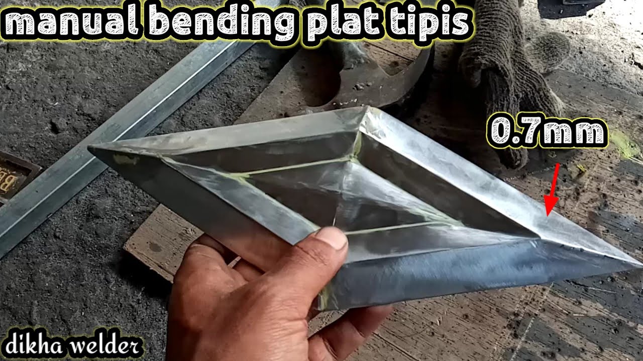Membuat variasi motif wajik dengan tekhnik bending plat manual || dikha welder