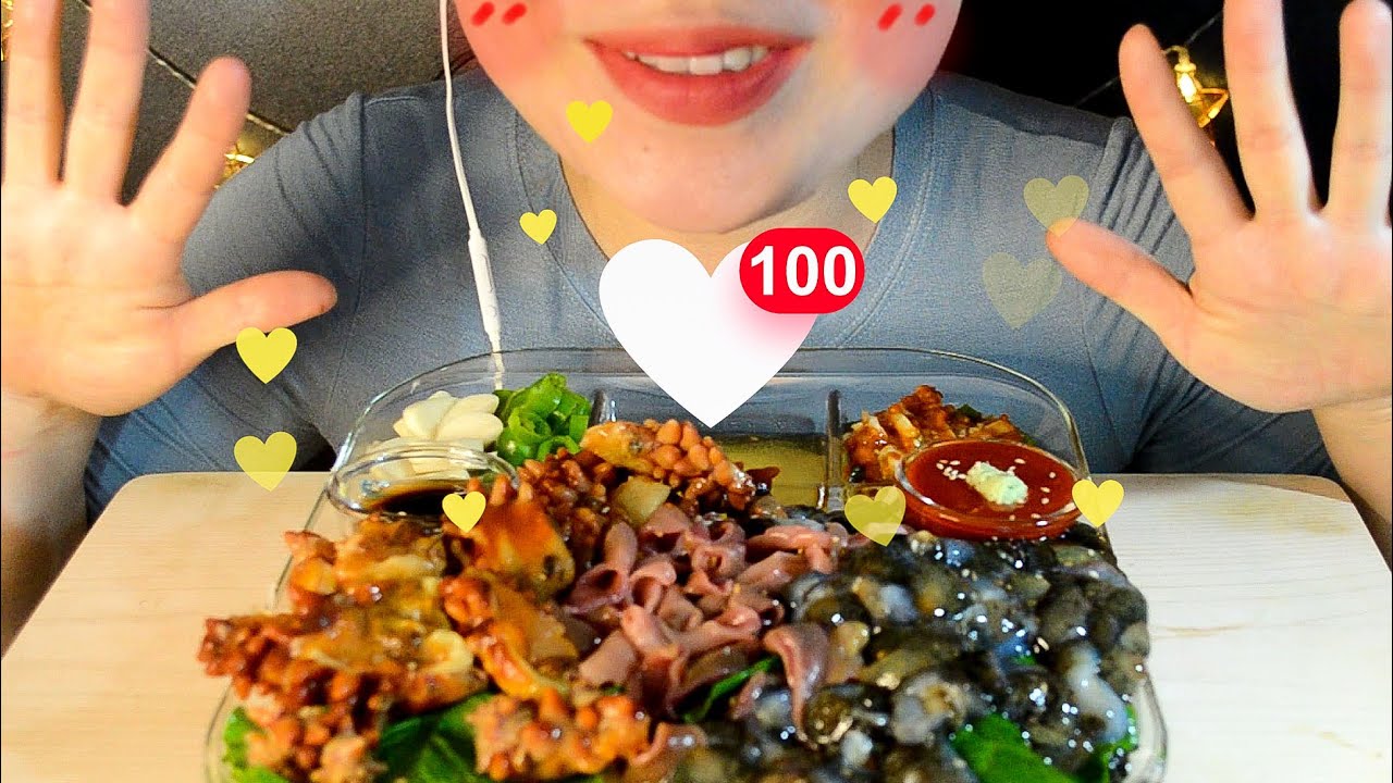 🎉해삼,개불,멍게 숟가락으로 왕창 퍼먹기🌝                   Mukbang Eating show/20210427