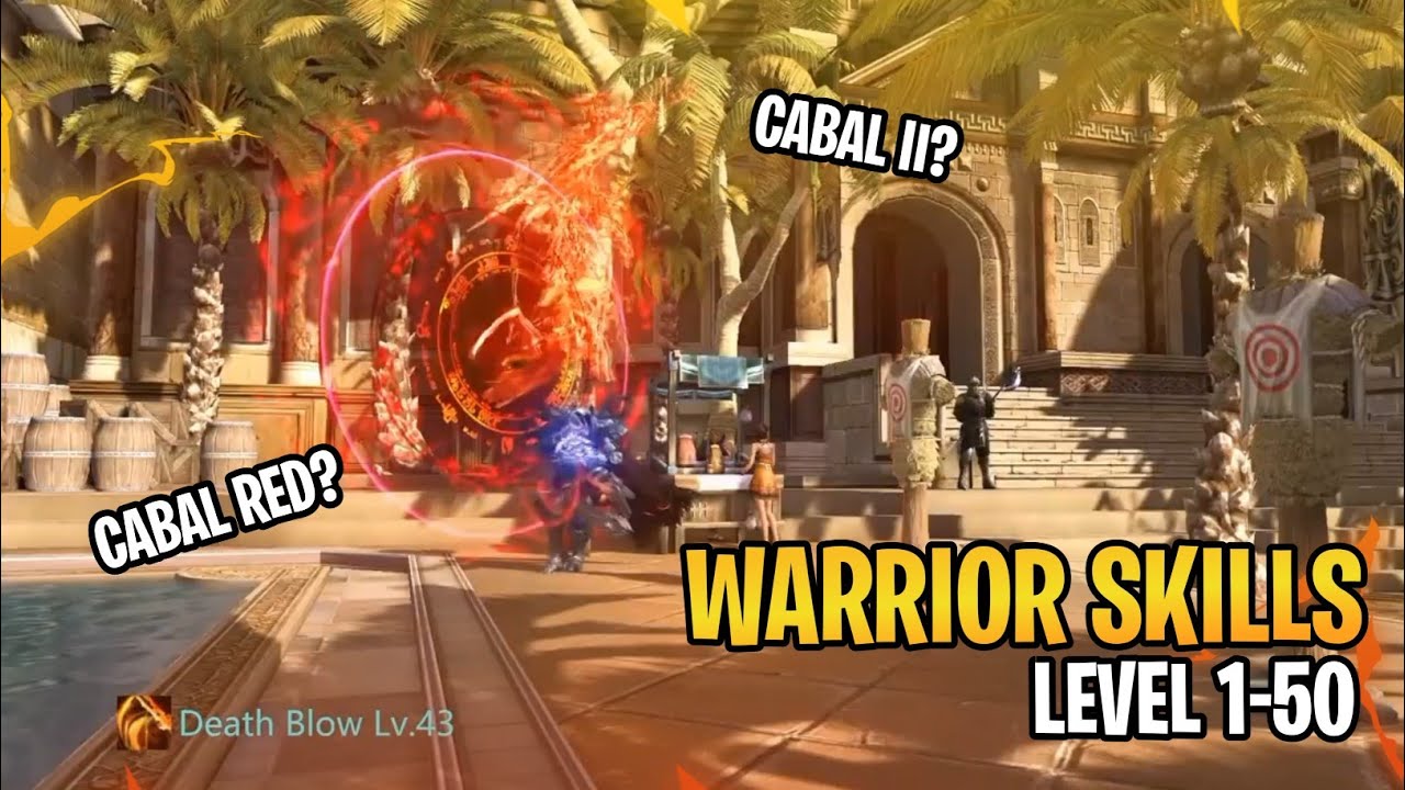 CABAL RED OR CABAL II WARRIOR LEVEL 1-50 SKILLS WITH SLOW MOTION 🔥
