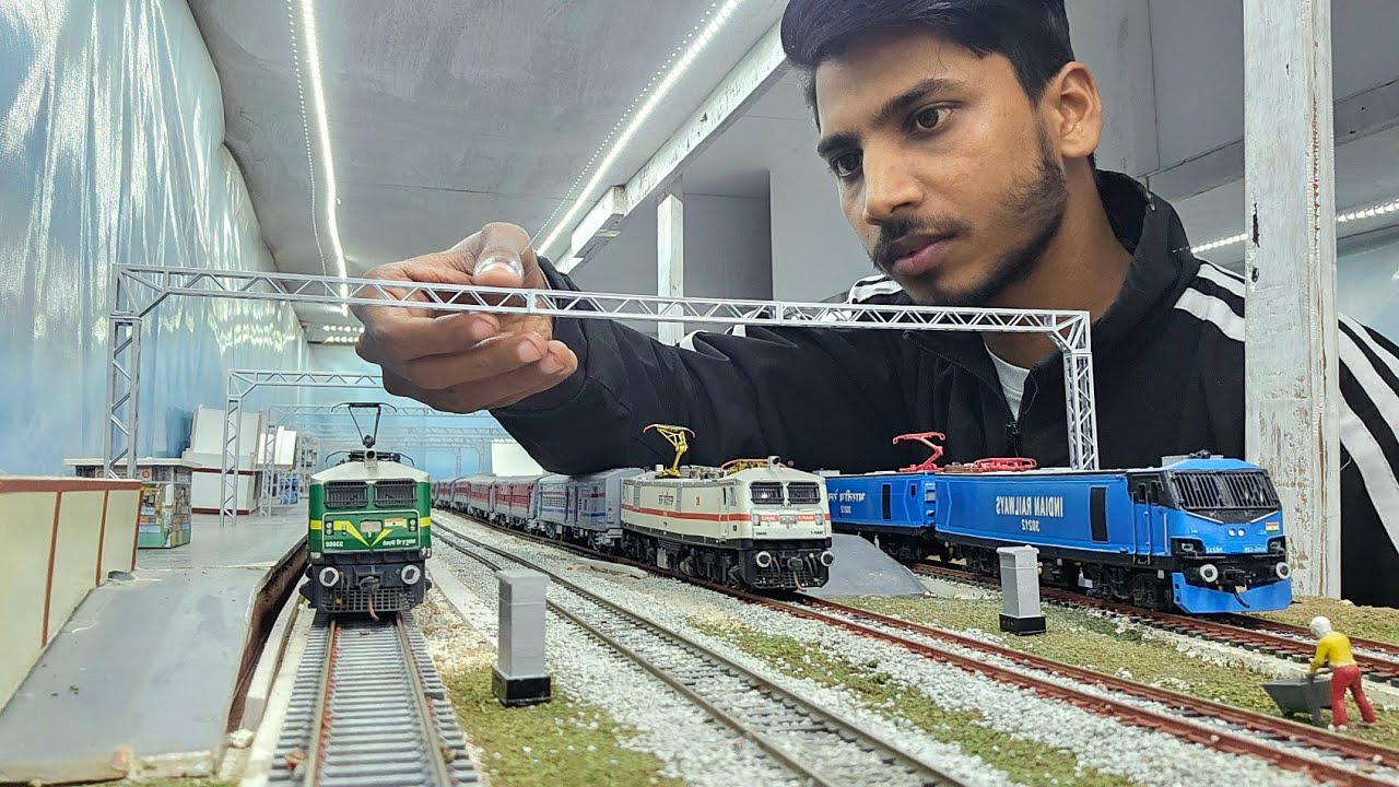 Installing OHE Catenary Poles (Ho Scale) ● Indian Railways Ho Scale Train Models