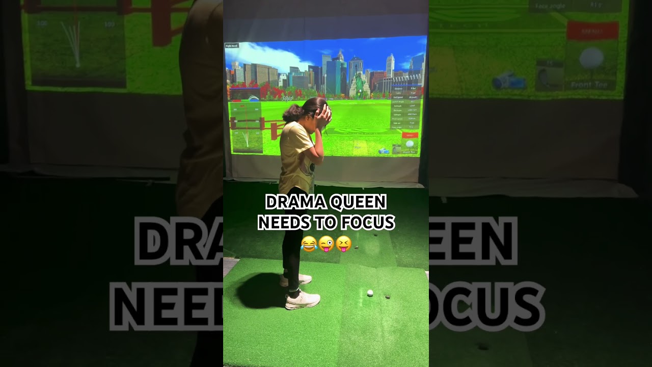SHE PLAYS PRANK MORE THAN GOLF #golf #golfswing
