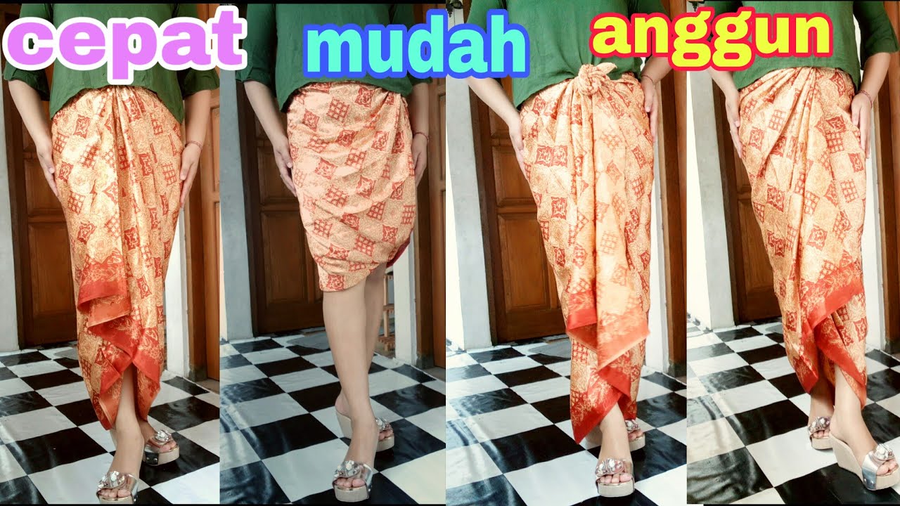4 CARA MUDAH DAN ANGGUN PAKAI KAMEN/KAIN BATIK UNTUK KE UNDANGAN|| DESY CAHYANI LARI