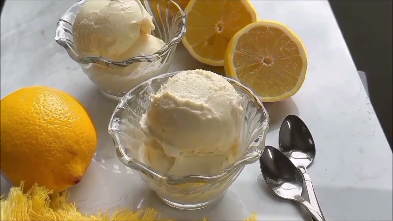 4 Ingredient Lemon Frozen Yogurt Recipe!