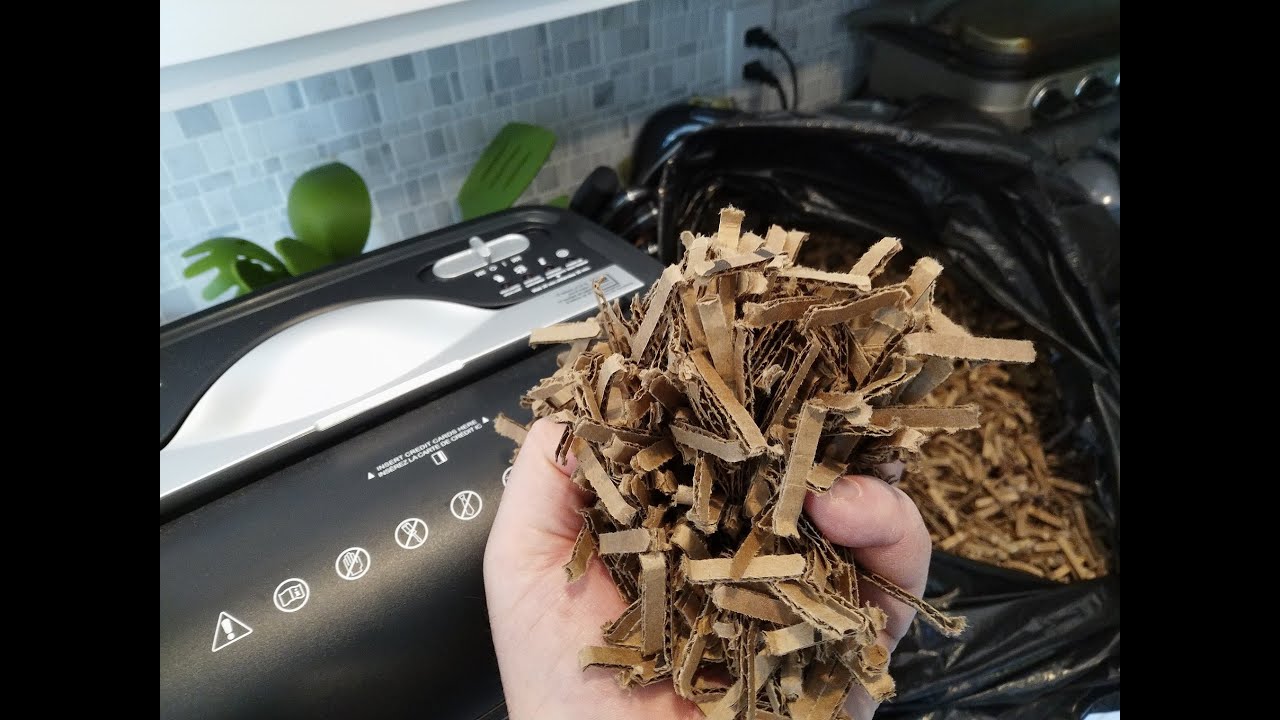 YES, you CAN shred cardboard with a small paper shredder!  Amazon Basics 12 Sheet Shredder Review.