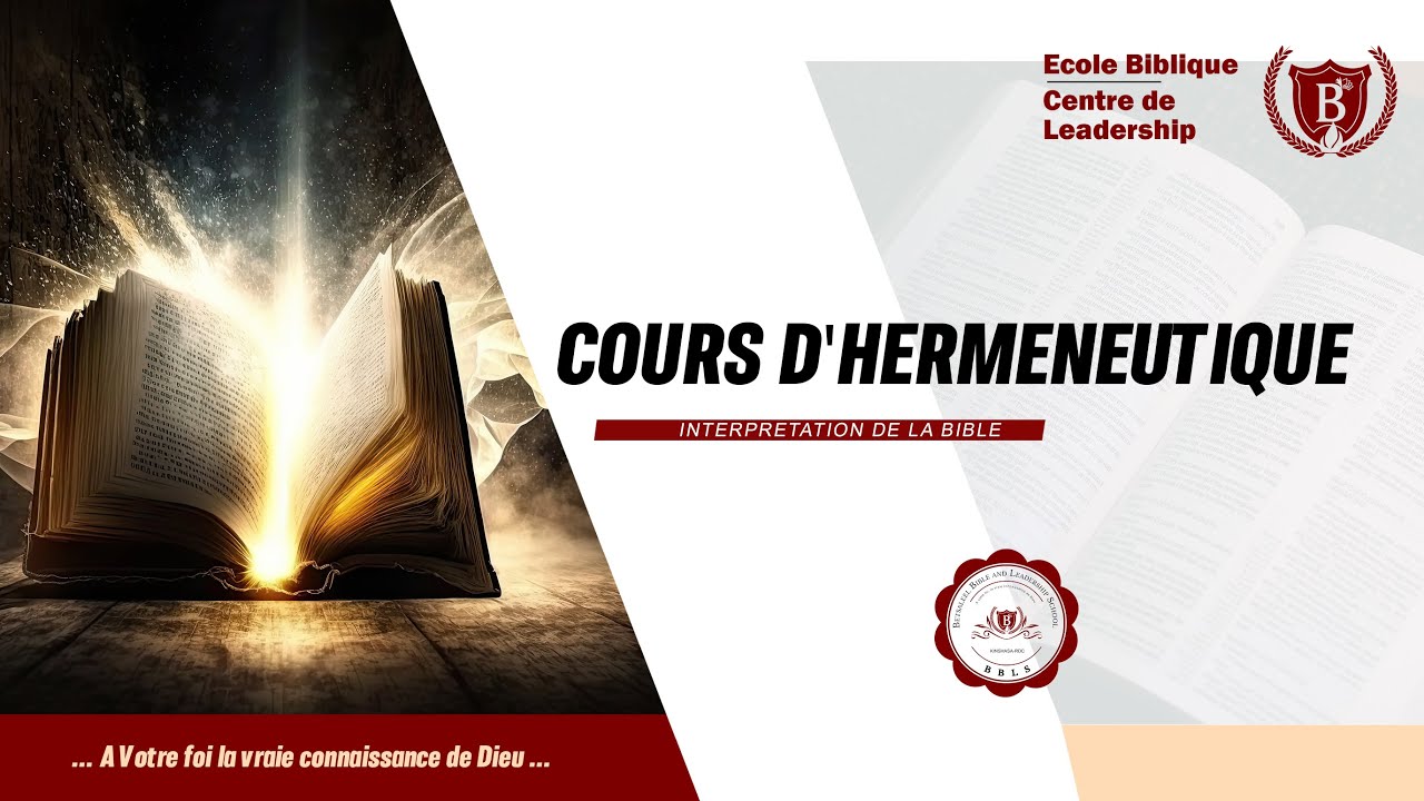 COURS D'HERMENEUTIQUE (session spéciale Lubumbashi Sept 2025, Jour 2)