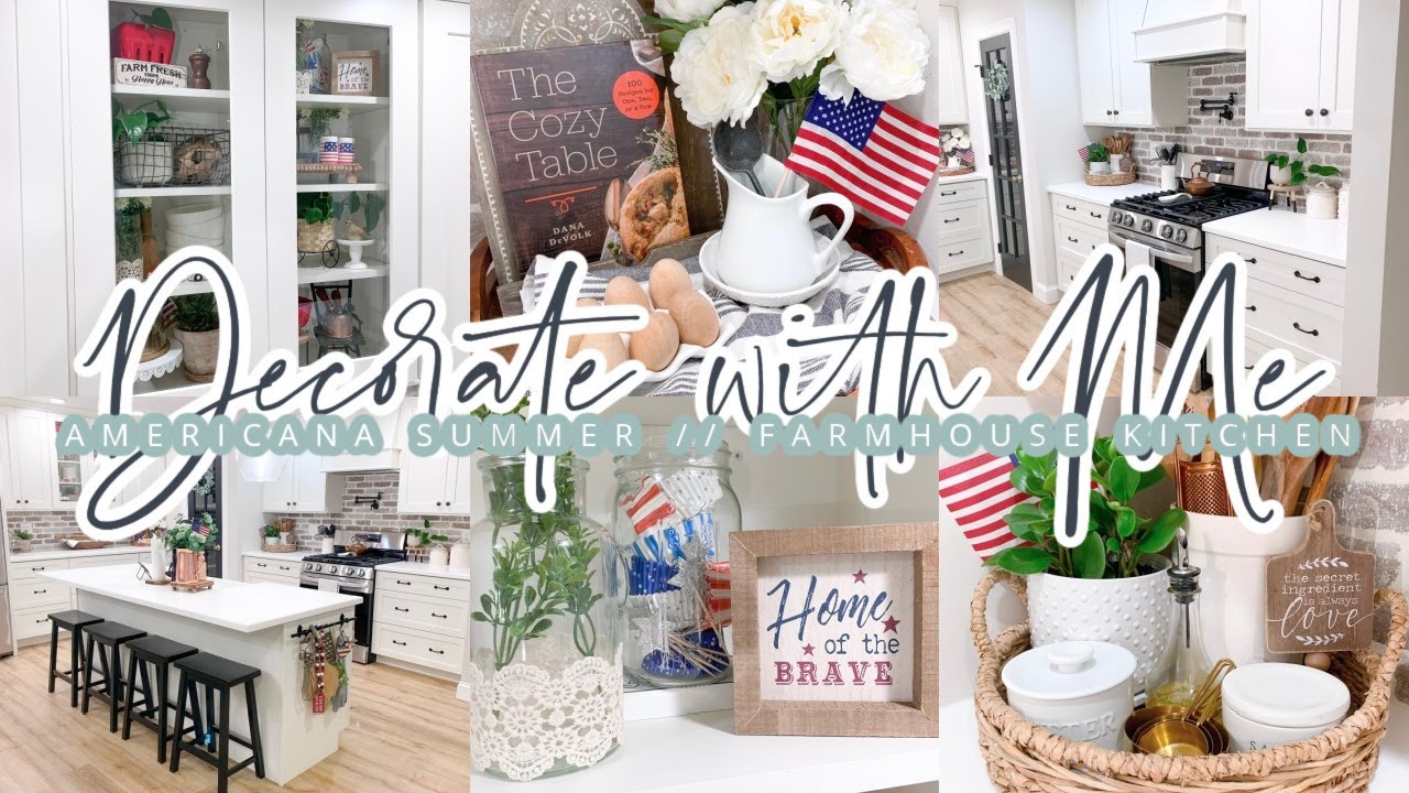 SUMMER DECORATE WITH ME // AMERICANA DECOR // 4TH OF JULY DECORATIONS // CHARLOTTE GROVE FARMHOUSE