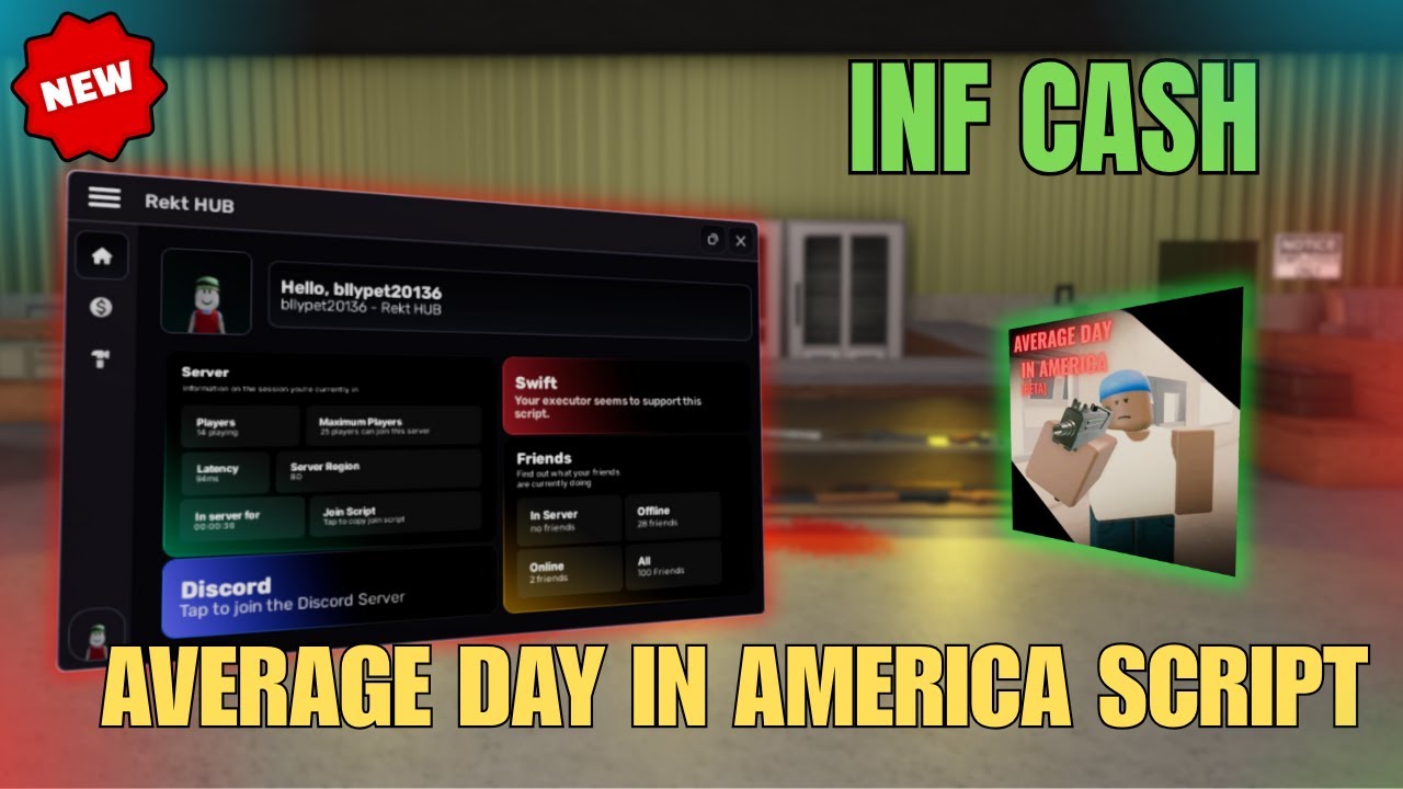 average day in America script – inf cash, Silent aim, Esp!