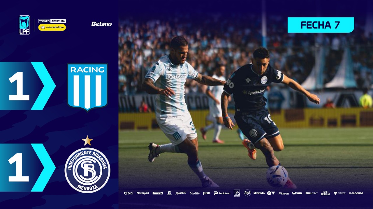 RACING 1 - 1 IND. RIVADAVIA MZA. | Resumen del partido | #TorneoMercadoLibre 2026 🏆