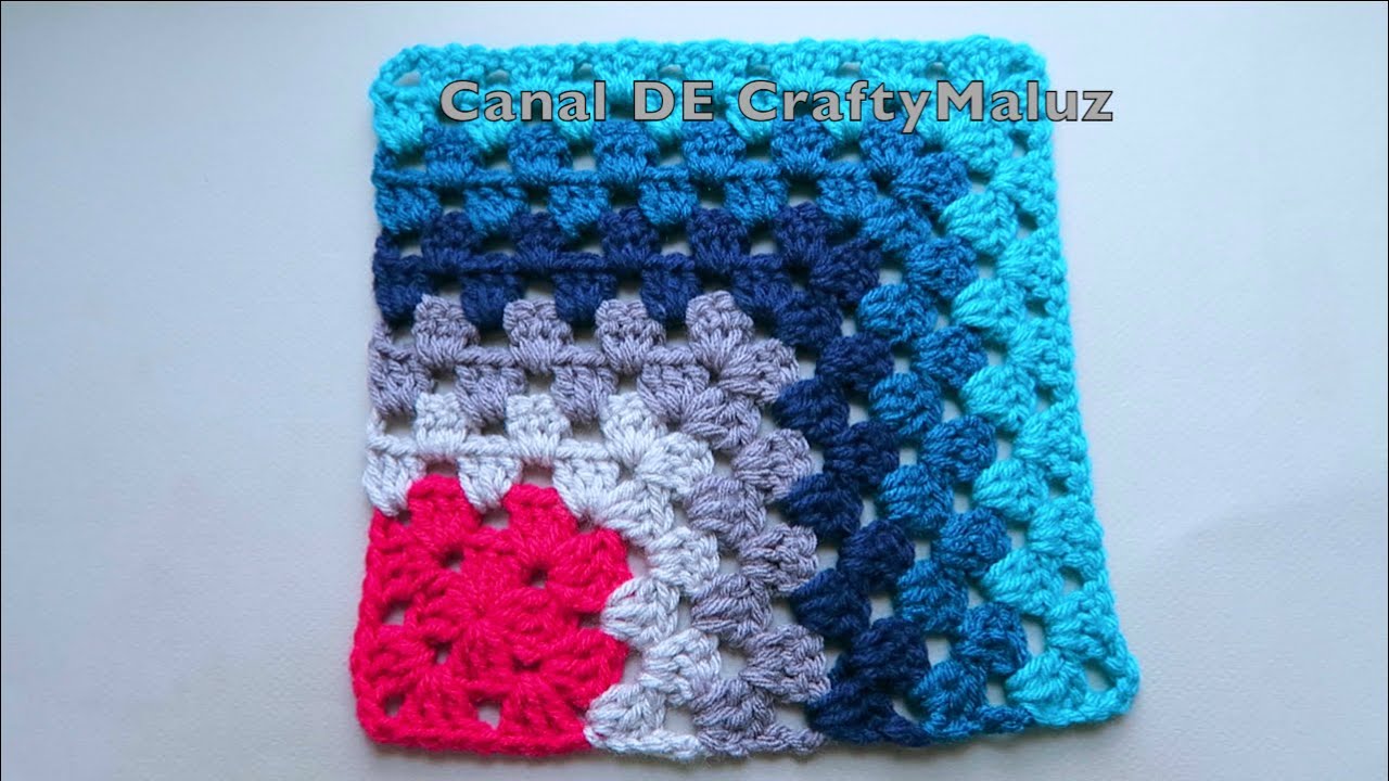 CROCHET TUTORIAL Crochet granny square muy fácil de hacer Cuadro tejido Motivo de crochet