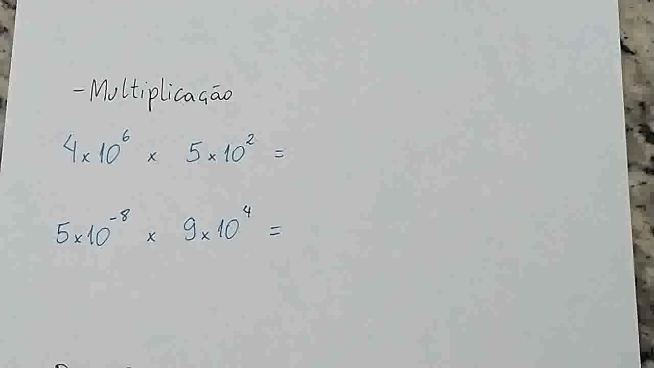 Operações com potências de base 10 - multiplicação e divisão